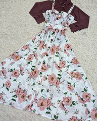 Rose Garden Romper Maxi Dress – 2 Piece Set