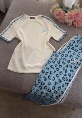 Cheetah Print Casual 2-Piece Co-Ord Set
