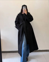 Seoul Style Belted Coat