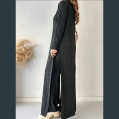 Trendy Roll Neck Style knit CoOrd Set
