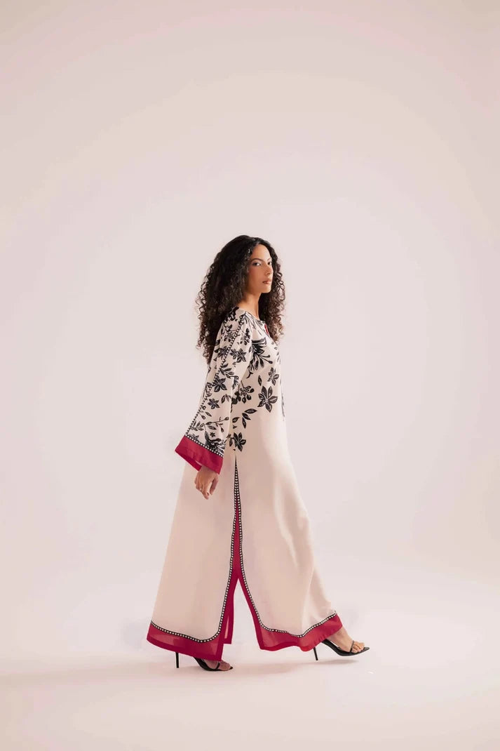 Monochrome Rose Kaftan MWTS-41