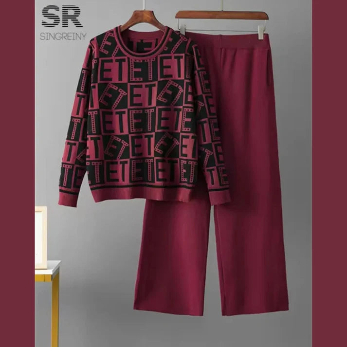 Alphabet Premium Quality Winter 2-Pcs Co-Ord Set. CWTS-43