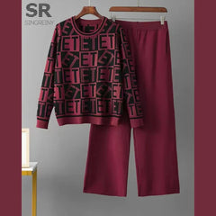 Alphabet Premium Quality Winter 2-Pcs Co-Ord Set. CWTS-43