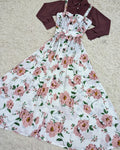 Rose Garden Romper Maxi Dress – 2 Piece Set