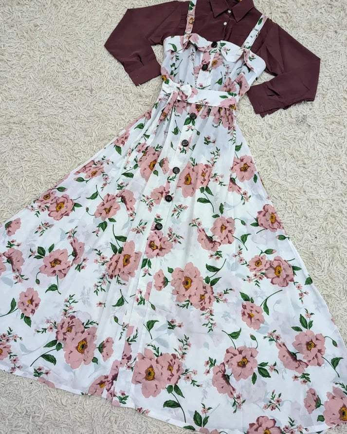 Rose Garden Romper Maxi Dress – 2 Piece Set