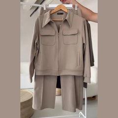 6 Pocket Style Premium Quality Winter 2-Pcs Tracksuit. CWTS-37