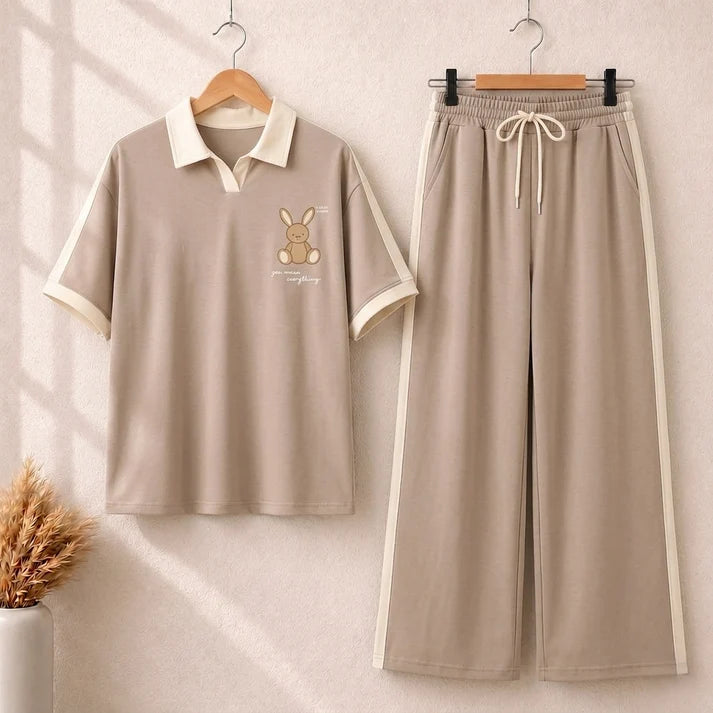 Little Bear Style Western 2-Pcs Summer Tracksuit For Her MWTS-34