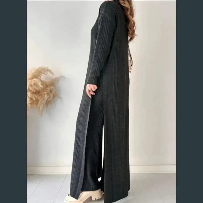 Trendy Roll Neck Style knit CoOrd Set