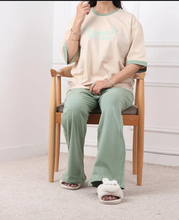 Island Bow Style Western 2-Pcs Summer Tracksuit For Her MWTS-29