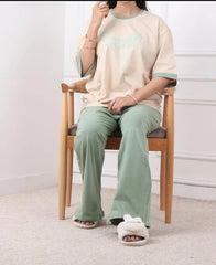 Island Bow Style Western 2-Pcs Summer Tracksuit For Her MWTS-29