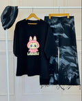 Labubu Design Western 2-Pcs Summer Tracksuit For Her CWTS-05
