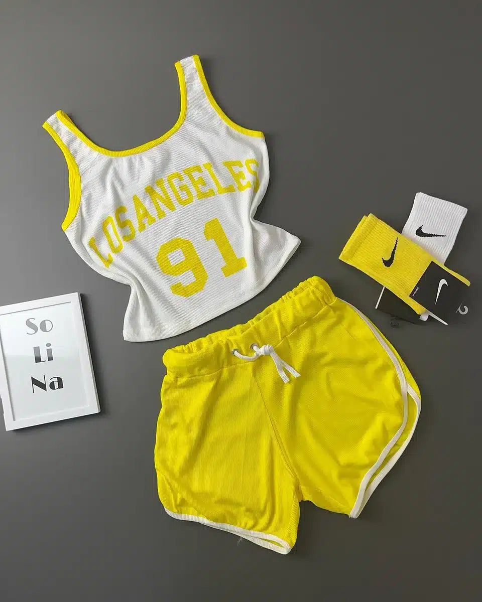 Los Angeles 91 Women’s printed Shorts & Top