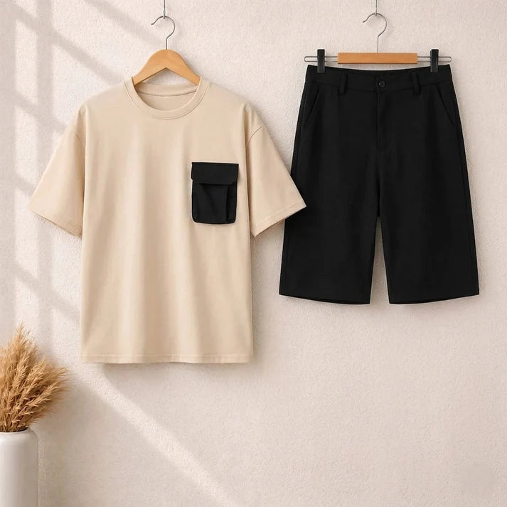 Men’s Front Pocket Summer Co-Ord Set MMSS-15