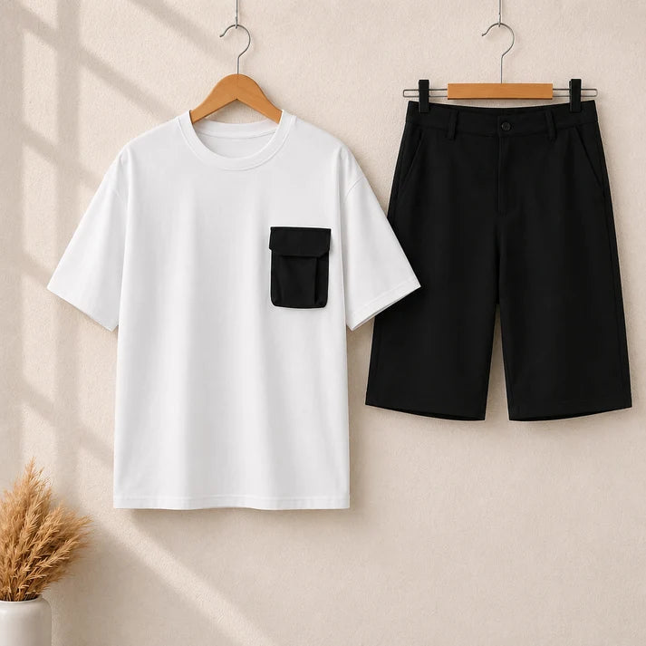 Men’s Front Pocket Summer Co-Ord Set MMSS-15