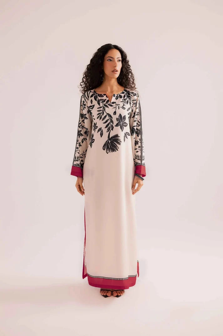 Monochrome Rose Kaftan MWTS-41