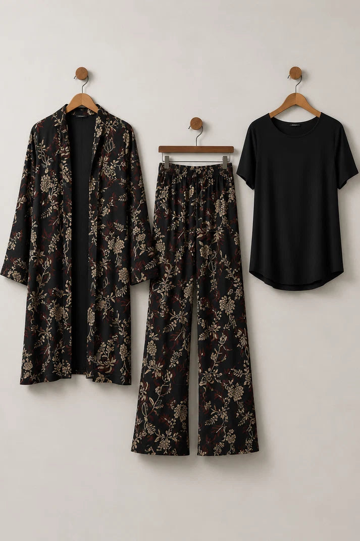 Trendy Floral Shrug 3 Piece