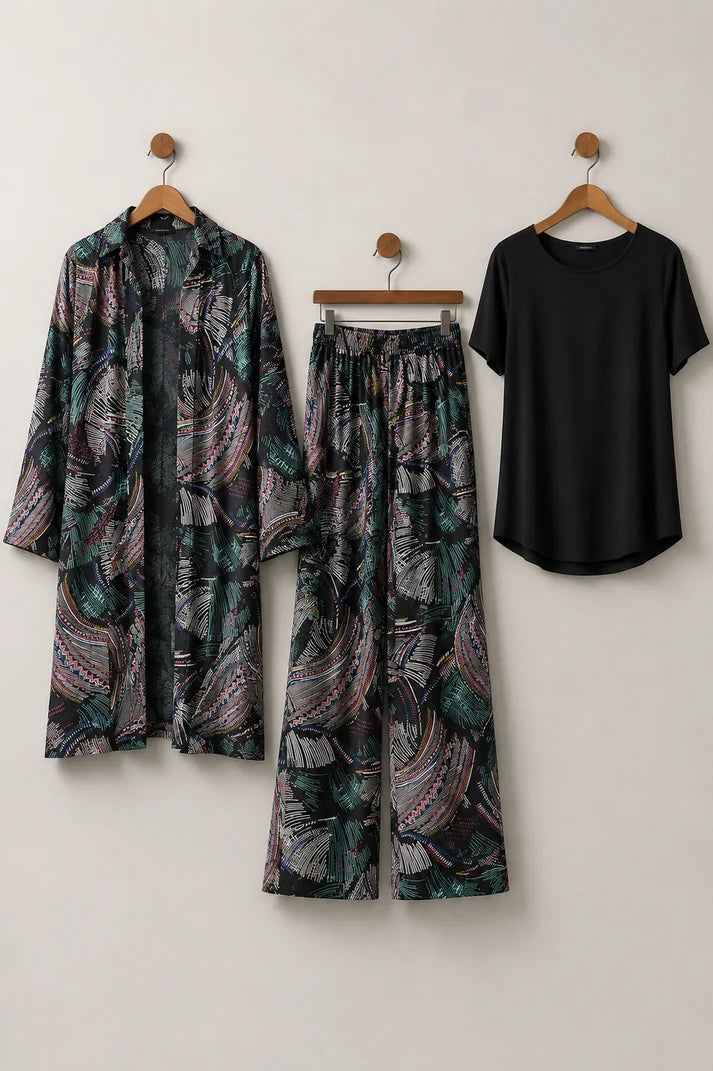 Trendy Floral Shrug 3 Piece
