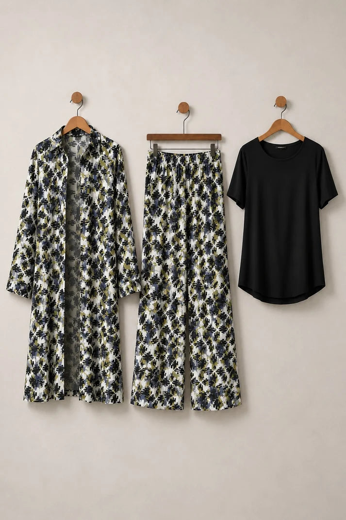 Trendy Floral Shrug 3 Piece
