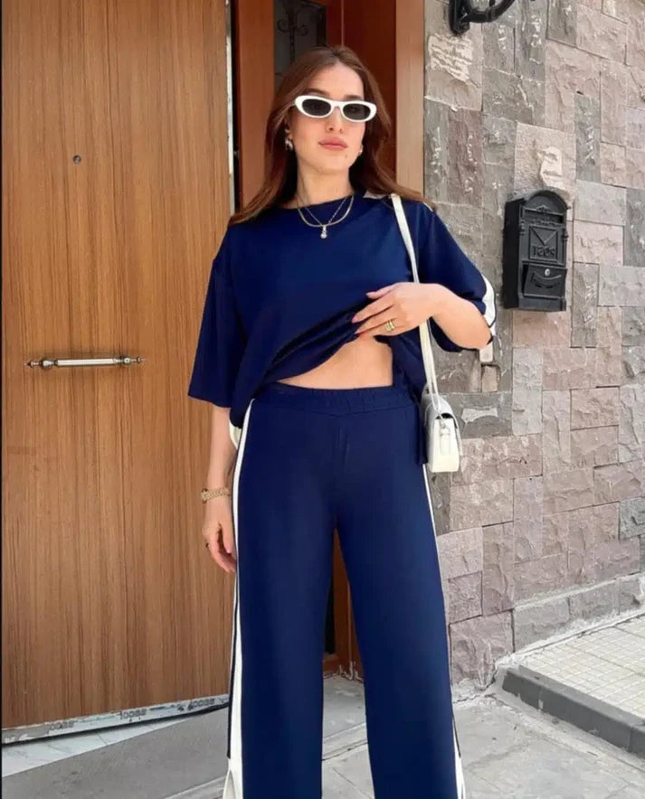 Side Panel 2-Pcs Summer Dry-Fit Tracksuit For Her.