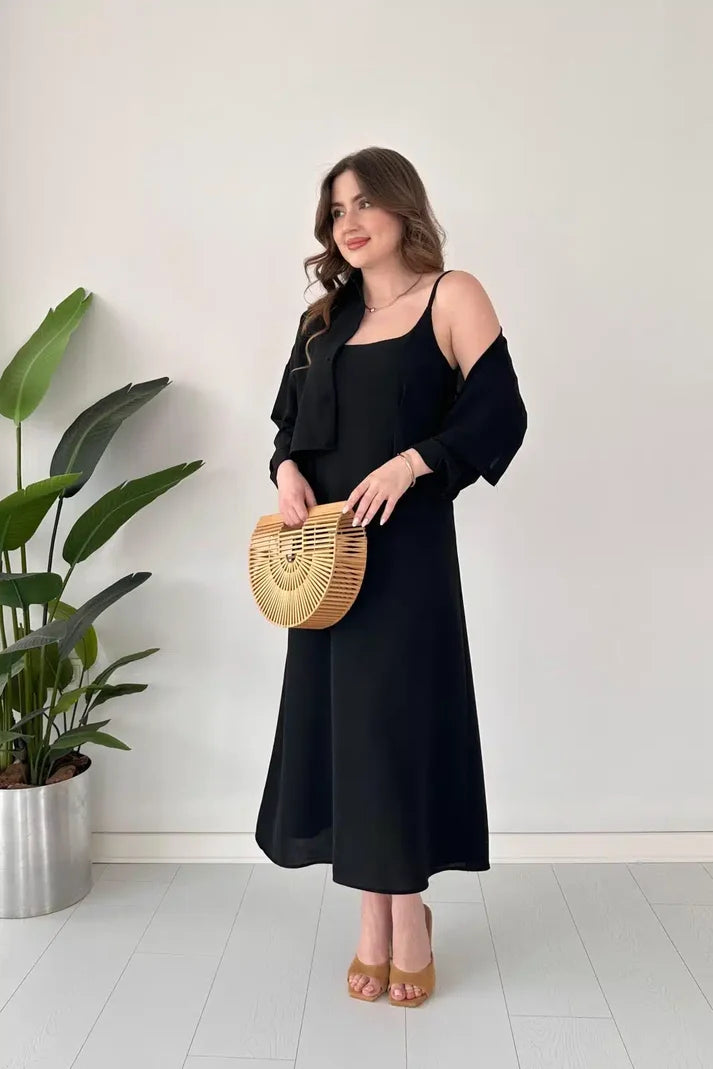 Trendy Korean Style Long Koti Maxi 2 Piece