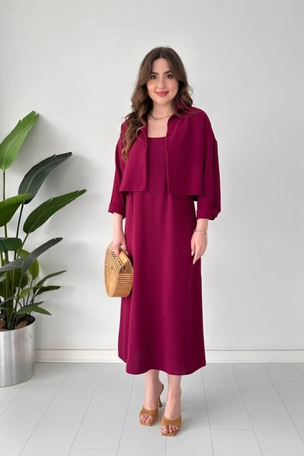 Trendy Korean Style Long Koti Maxi 2 Piece