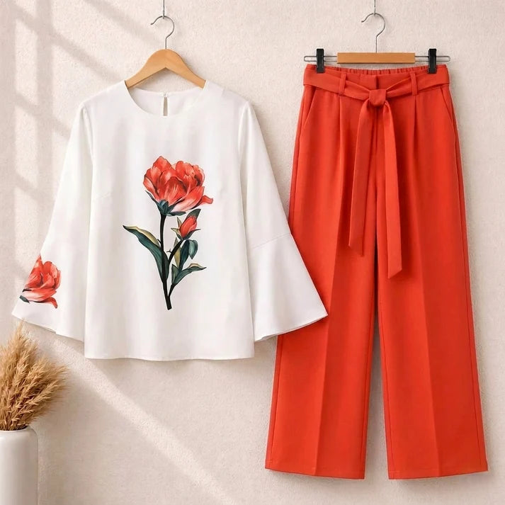 Trendy Floral Summer Co-Ord 2 Piece