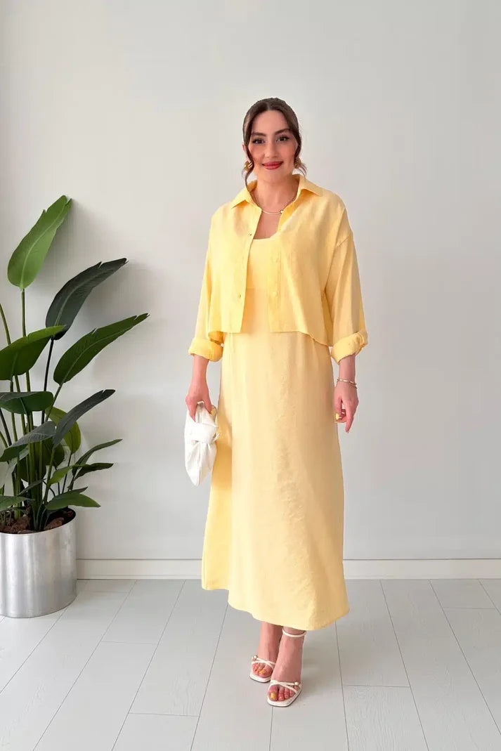 Trendy Korean Style Long Koti Maxi 2 Piece